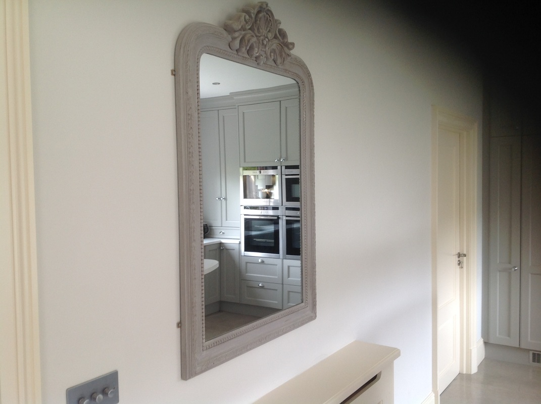 French grey wall mirror, grey mirror, wall mrror online, mirrors online ireland, mirror image