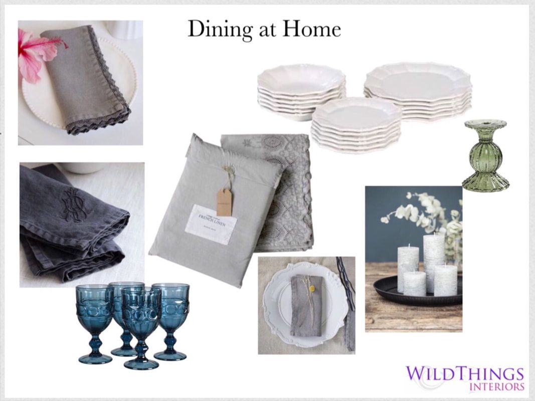How to dress a table , tablescape, dining table layout .Picture