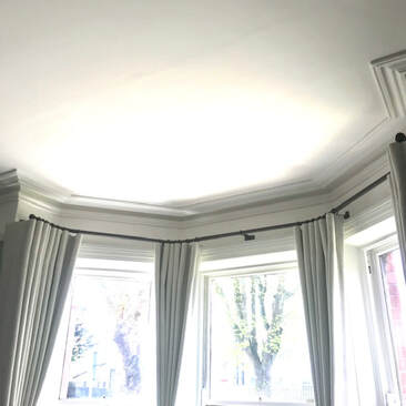 Curtain Poles And Rails Ireland, Round Bay Window Curtain Rods